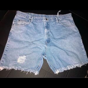 Wrangler  Blue Relaxed Fit Denim cut offs